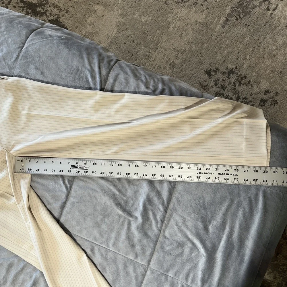 Anne Klein 2 Suit Pants Office/Business Cream Pinstripe Size 6 - Picture 4 of 7